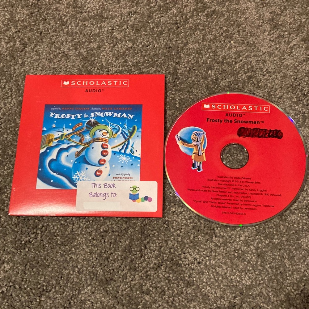 ✨5/$25✨Frosty the Snowman Book on CD